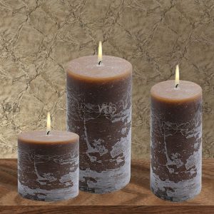 Winsome Decorative – Rustic Pillar Candle- Perfect for Home Decoration, Festivals, Occasions and Events – Purely Handcrafted by Indian Artisan – SKU # 100