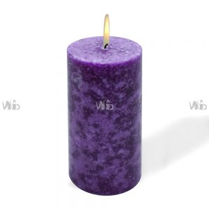 Winsome Decorative – Burnt Orange Mottling Pillar Candle – Scented and Unscented, diwali candle manufacturer india, Perfect for Home Decoration, Festivals, Occasions and Events – Purely Handcrafted by Indian Artisan – SKU # 170