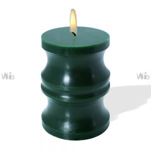 Winsome Decorative – Designer Dark Green Pillar Candle – Perfect for Home Decoration, Festivals, Occasions and Events – Purely Handcrafted by Indian Artisan – SKU # 145