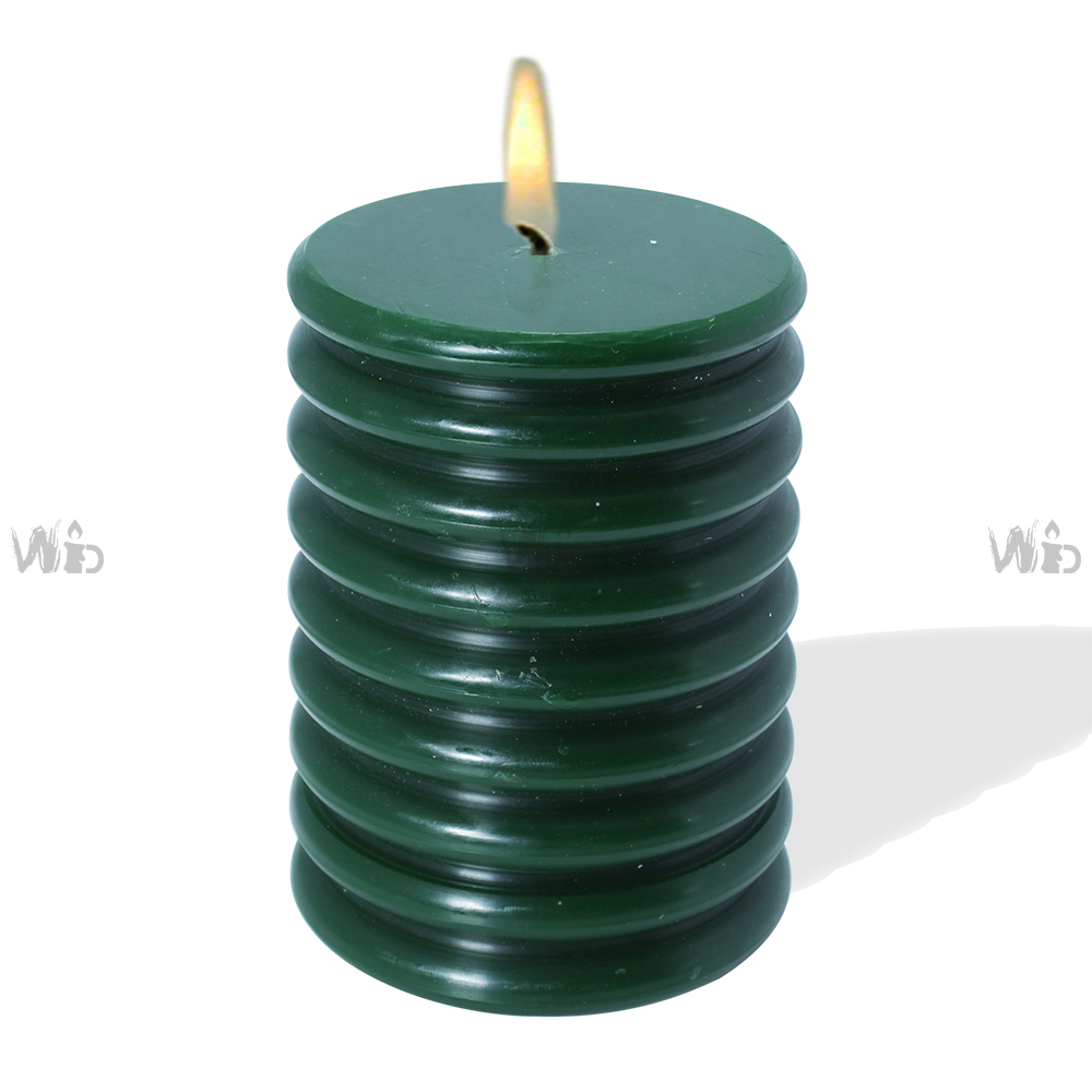 Winsome Decorative – Designer Dark Green Pillar Candle – Perfect for Home Decoration, Festivals, Occasions and Events – Purely Handcrafted by Indian Artisan – SKU # 145