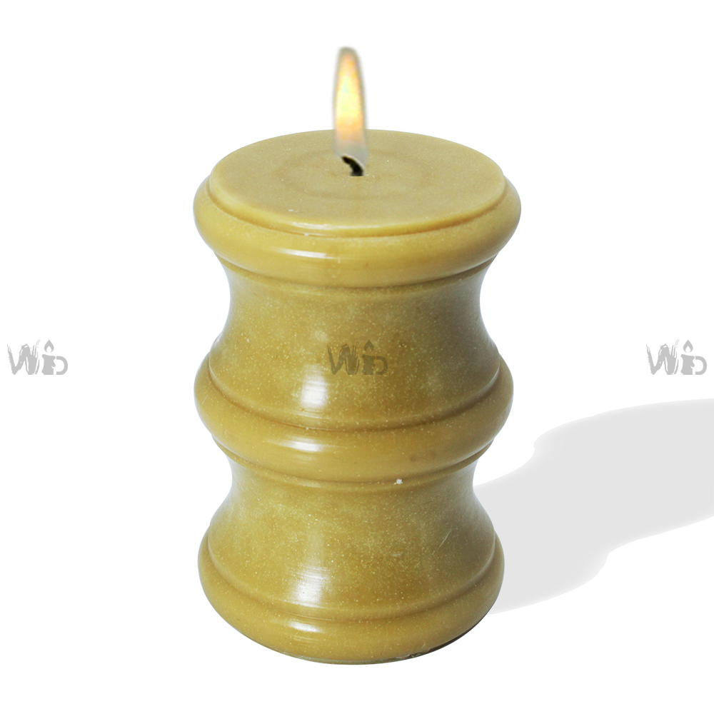 Winsome Decorative – Designer Grooved Burgundy Pillar Candle – Scented and Unscented – Perfect for Home Decoration, Festivals, Occasions and Events – Purely Handcrafted by Indian Artisan – SKU # 149