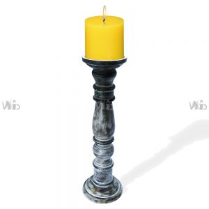 Winsome Decorative – Carved Wood Pillar Candle Holder – Perfect for Home Decoration, Festivals, Occasions and Events – Purely Handcrafted by Indian Artisan – SKU # 153