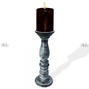 Winsome Decorative – Carved Wood Pillar Candle Holder – Perfect for Home Decoration, Festivals, Occasions and Events – Purely Handcrafted by Indian Artisan – SKU # 154