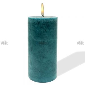 Winsome Decorative – Brown Mottling Pillar Candle – Scented and Unscented – Perfect for Home Decoration, Festivals, Occasions and Events – Purely Handcrafted by Indian Artisan – SKU # 173