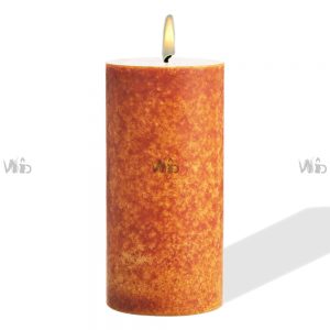 Winsome Decorative – Burnt Orange Mottling Pillar Candle – Scented and Unscented, diwali candle manufacturer india, Perfect for Home Decoration, Festivals, Occasions and Events – Purely Handcrafted by Indian Artisan – SKU # 170