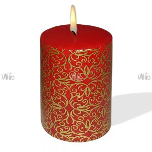 Winsome Decorative – Printed Pillar Candle – Perfect for Home Decoration, Festivals, Occasions and Events – Purely Handcrafted by Indian Artisan – SKU # CH-10679