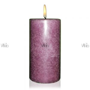 Winsome Decorative – Desire Red Mottling Pillar Candle – Scented and Unscented – Perfect for Home Decoration, Festivals, Occasions and Events – Purely Handcrafted by Indian Artisan – SKU # 167