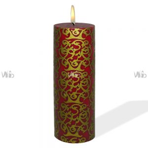 Winsome Decorative – Printed Pillar Candle- Perfect for Home Decoration, Festivals, Occasions and Events – Purely Handcrafted by Indian Artisan – SKU # CH-10716