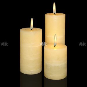 Winsome Decorative – Ivory Rustic Pillar Candle – Scented and Unscented – Perfect for Home Decoration, Festivals, Occasions and Events – Purely Handcrafted by Indian Artisan – SKU # 6824