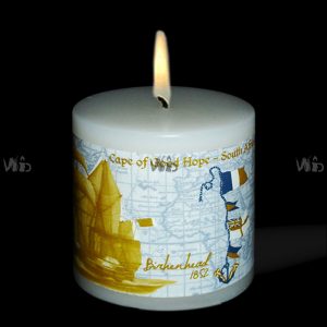 Winsome Decorative – Printed White Pillar Candle – Unscented – Perfect for Home Decoration, Festivals, Occasions and Events – Purely Handcrafted by Indian Artisan – SKU # CH-10011