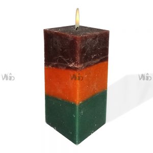 Winsome Decorative – Multi Shade Rustic Square Pillar Candle – Scented and Unscented -scented candle manufacturer Chennai- Perfect for Home Decoration, Festivals, Occasions and Events – Purely Handcrafted by Indian Artisan – SKU # CH-10877