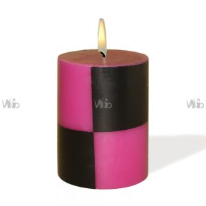 Winsome Decorative –Printed Purple Pillar Candle – Unscented – Perfect for Home Decoration, Festivals, Occasions and Events – Purely Handcrafted by Indian Artisan – SKU # CH-9839