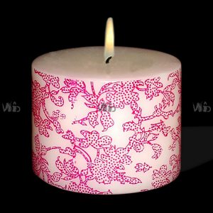 Winsome Decorative – Printed White Pillar Candle – Unscented – Perfect for Home Decoration, Festivals, Occasions and Events – Purely Handcrafted by Indian Artisan – SKU # CH-9845