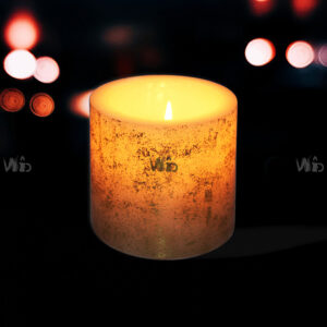 Winsome Decorative –Scented Luminaire Candles-Gold Textured Finish- Perfect for Home Decoration, Festivals, Occasions and Events – Purely Handcrafted by Indian Artisan – SKU # 10968