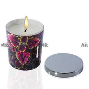 Winsome Decorative – Printed Glass Candle- Perfect for Home Decoration, Festivals, Occasions and Events – Purely Handcrafted by Indian Artisan – SKU # 195