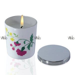 Winsome Decorative – Printed Glass Candle- Perfect for Home Decoration, Festivals, Occasions and Events – Purely Handcrafted by Indian Artisan – SKU # 198