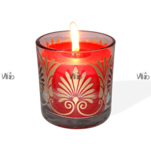 Winsome Decorative – Printed Glass Candle- Perfect for Home Decoration, Festivals, Occasions and Events – Purely Handcrafted by Indian Artisan – SKU # Ch-10724